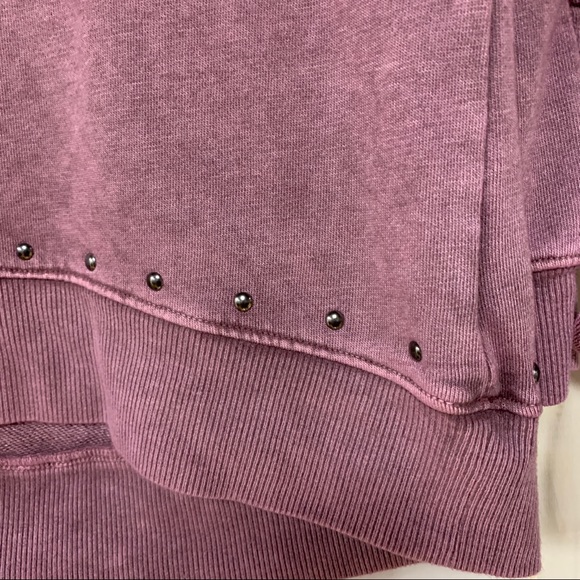 Rock & Republic Purple Acid Wash Stud Sweatshirt - Picture 7 of 9
